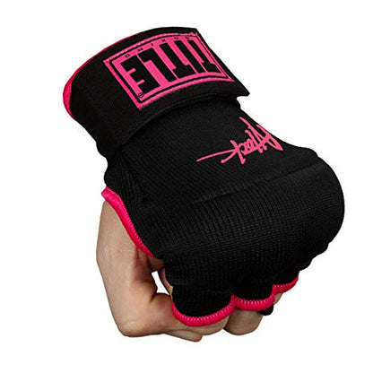 Title Boxing Attack Nitro Speed Wraps 2.0 - Boxing Wraps, Quick Wraps Boxing, Boxing Hand Wraps, Hand Wraps for Boxing Gloves, MMA Gloves, Wrist Wraps Boxing, Muay Thai Hand Wraps, Knuckle Protection - color: Black/Pink, size: Standard