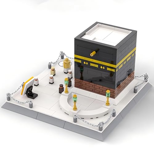 CAXIMSY Islamic Mosque Kaaba Architectural Model Building Block Sets Muslim Bricks Toy Hajj Kit Eid Gifts for Adult 446 Pieces - style: Mosque Kaaba Model