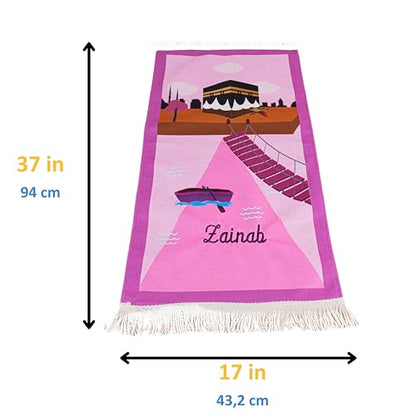 IEF Personalized Eid Gifts Prayer Mat, Birthday Gifts Quran Prayer Beads Set, Anniversary Gift Chenille Prayer Rug Pearl Prayer Beads Arabic Quran for Girls (Girl, Model-3) - color: Model-3