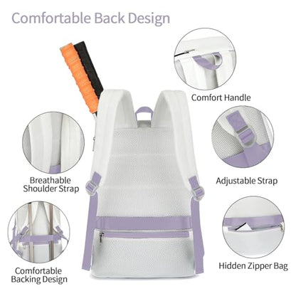 gym duffel bag backpack wrestling bag with shoe compartment 4 kinds of back method waterproof sports walking laptop - color: D-light Purple
