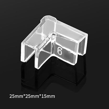 4PCS Fish Edges Protector Clear Fish Tools Clear Aquarium Fish Glass Cover Protector Easy Install - 5mm - size: 5mm