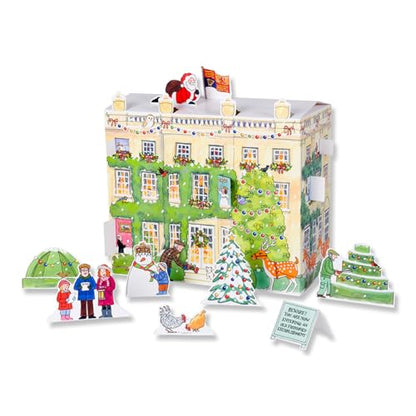 Traditional Advent Calendar - Alison Gardiner 3D Highgrove House Design - Freestanding Paper Holiday Countdown Calendar - Large - color: 3D Highgrove House