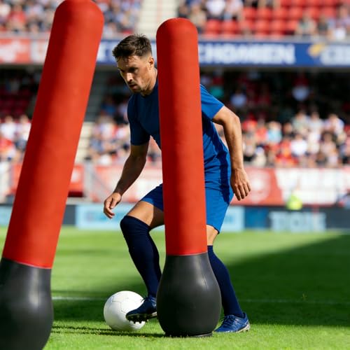 TNZMART 5 FT Inflatable Football Training Dummy and Boxing Dummy Self Righting Tackling Mannequin for Soccer Free Kick Wall Basketball Defender Reusable Practice Equipment