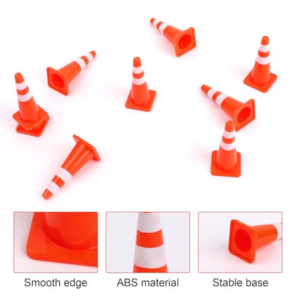 30 Pcs Mini Traffic Cones, 1.8 inch Plastic Small Cones for Micro Road Signs Training Party Sports Early Educational