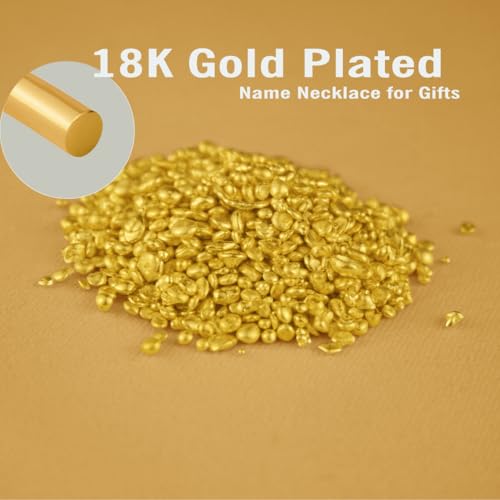 DayOfShe Custom Name Necklace for Women Gifts, 18K Gold Plated Layered Names Necklace Personalized Gifts for Birthday - color: Style 3-Crusive Font