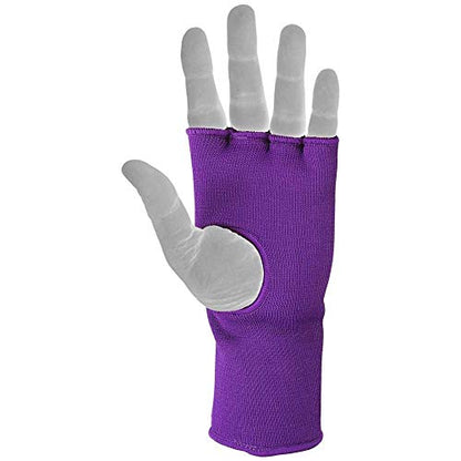 Muay Thai Boxing Inner Gloves Protective Hand Wrap MMA Fist (Purple, Small) - color: Purple, size: Small