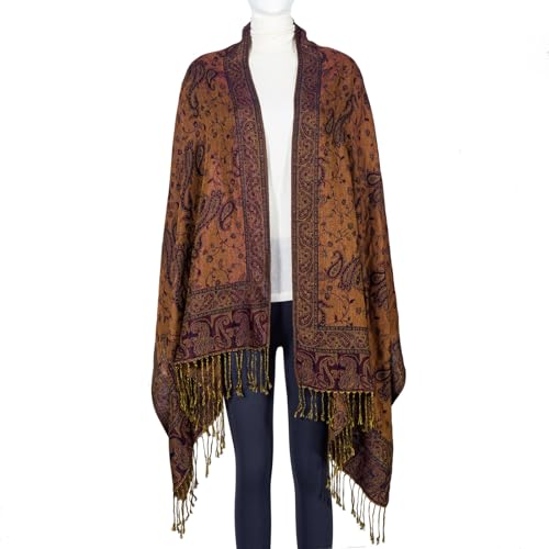 TUSHUSTY Pashmina Feel Rave Shawl Wrap for Women Men Hijab Scarf - color: Navy Blue
