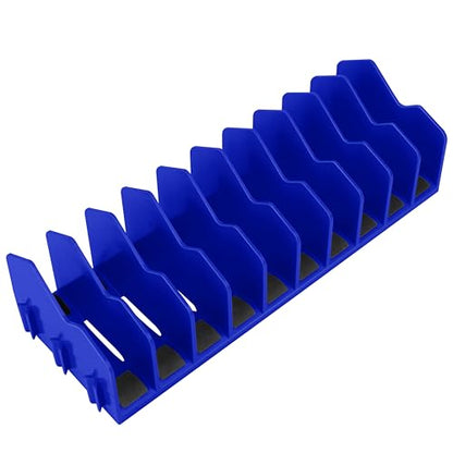 HURRICANE Plier Organizer Rack, 10-Slot Pliers Cutters Rack with Non-Slip Rubber Base, Tool Organizer, Tool Drawer Toolbox torage, Blue, Extendable Design, Fit 3” H, 1 Pack - color: blue
