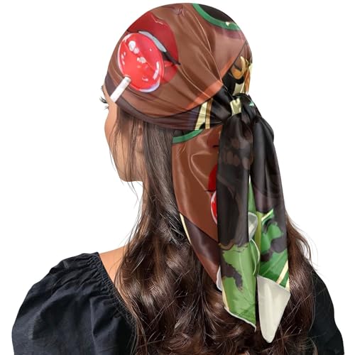 Head Scarf for Women,35" Large Square Hair Scarves Bandana Fashion Neck Scarf - color: Color 18