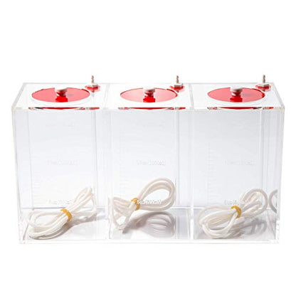 Aquarium Choice Acryli Made Liquid Storage Bucket Doing Pump Reservoir Container (12.5 * 4.25 * 6.5 Inch;4500ml(Red)) - size: 12.5*4.25*6.5 Inch;4500ml(Red)