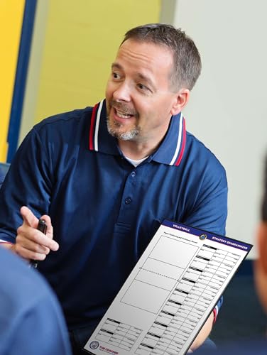 Volleyball Premium Dry Erase Magnetic Coaching Coach Board Clipboard - Made in The USA - Double-Sided - Training Aids Supplies Equipment Gear - style: 12 Ceramic Player Magnets