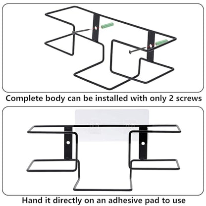 acDesign 2Pcs Glove Box Holder Black Glove Dispenser for Disposable Gloves, Tissues, Gloves Holder on Wall in Lab, Kitchen, Bathroom