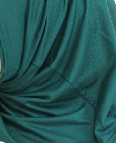 Prien Sport Instant Hijab For Women, Muslim Cotton Turban, Soft Head Scarf, Ready To Wear Hijabs Prayer Clothes, Islamic Wear - color: Emerald