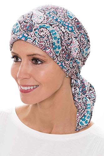 Cardani Instant Tie Headscarf - Padded Easy Tie Triangle Scarf in Luxury Viscose from Bamboo - color: Luxury Bamboo - Black