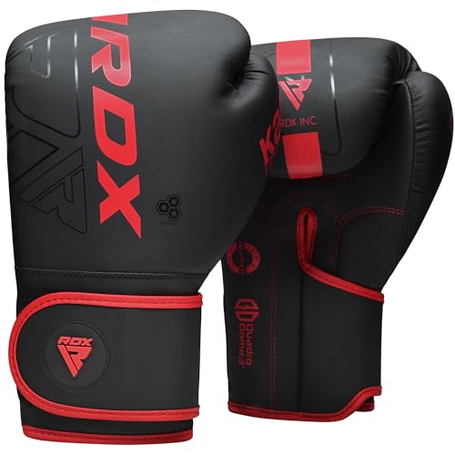 RDX Kids Punching Bag 2FT with Punch Gloves, Unfilled Boxing Set, Non Tear Maya Hide Leather Junior Hanging Bag, Kickboxing MMA Grappling Muay Thai Karate Taekwondo BJJ Training - color: Orange