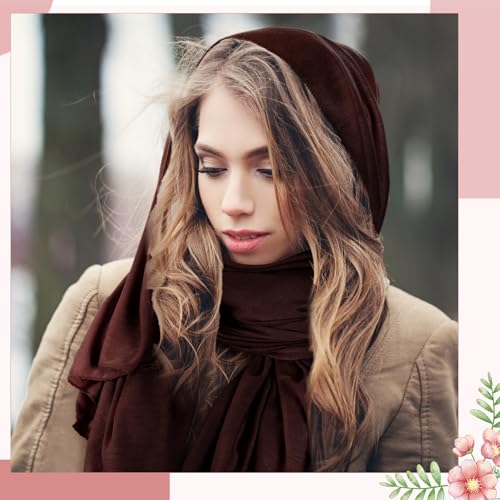 6 Pack Hijab Scarves for Women Muslim Head Wraps Jersey Hijab Soft Long Scarf Wrap for Muslim Shawl - color: Bright Colors