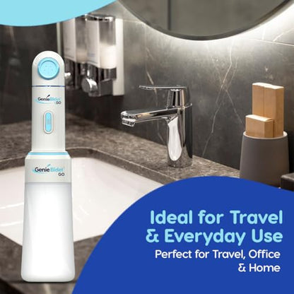 GenieBidet Upgraded 2025 Portable Bidet Rechargeable - Handheld Toilet Bidet Sprayer. On-The-Go Cleaning - Electric Sprayer for Women and Men. Personal Hygiene Cleaning/Postpartum Care.