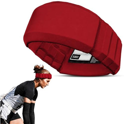 Gamebreaker Aura Protective Headband - Lightweight Soccer & Flag Football Headgear with Quick-Wick Moisture Control & Impact Protection - Unisex Youth & Adult - color: Red, size: X-Small-Small