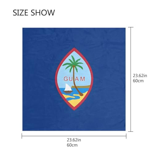 Women's Silk Scarf Square Satin Head Scarves Fashion Neck Scarf Hair Wraps Silk Bandana - color: Guam Flag