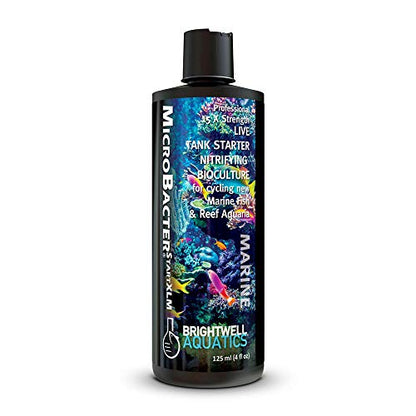 Brightwell Aquatics MicroBacter Start XLM Marine Tank Cycling Aid, 125 ml - size: 125-ML