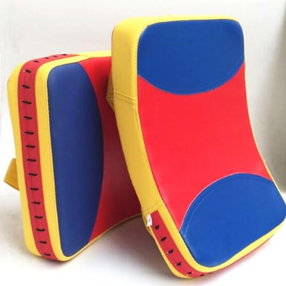 BESPORTBLE Arc-Shaped Kickboxing Paddle Large Three-Color Martial Arts Kick Pad Boxing Body Pad Taekwondo Training Target for Lateral Strikes and Kicks