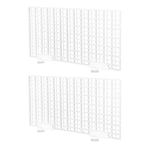 Aquarium Bottom Filter Board and Fish Tank Isolation Plate Set, Plastic Grid Divider 30x15cm with Suction Cups for Aquarium Separation and Breeding