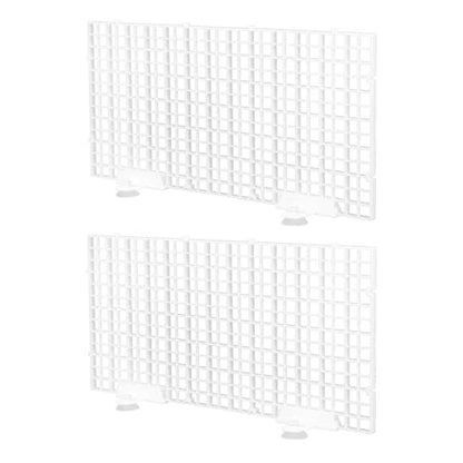 Aquarium Bottom Filter Board and Fish Tank Isolation Plate Set, Plastic Grid Divider 30x15cm with Suction Cups for Aquarium Separation and Breeding
