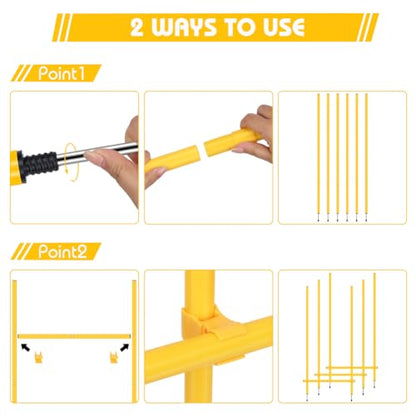 Agility Speed Training Equipment for Soccer, Football, Basketball | Includes Hurdles, 6 Poles, Ladder, 12 Cones & Jump Rope to Improve Footwork, Agility and Coordination for Youth and Adult
