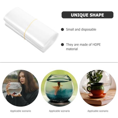 50pcs Fish Shipping Bags, 16'' x 6.3'' 12mil Clear Transport Shipping Bags Container for Small Fish and Shrimp Freshwater & Saltwater Use