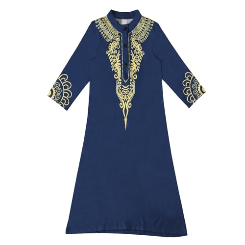 Kids Long Sleeve Dubai Dress Abaya Saudi Arab Kaftan Islamic Robe Muslim Thobe Embroidery for Ceremony - size: 3-4T