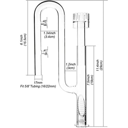 FZONE Aquatic Glass Lily Pipe Set with Skimmer Inflow and Outflow for Aquarium Filter 5/8''(16/22mm) Tubing
