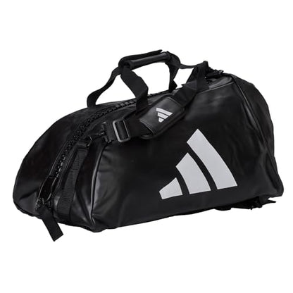 adidas Combat Sports 2-in-1 Training Sports Equipment Duffel Bag - Black White - Medium - color: Black White