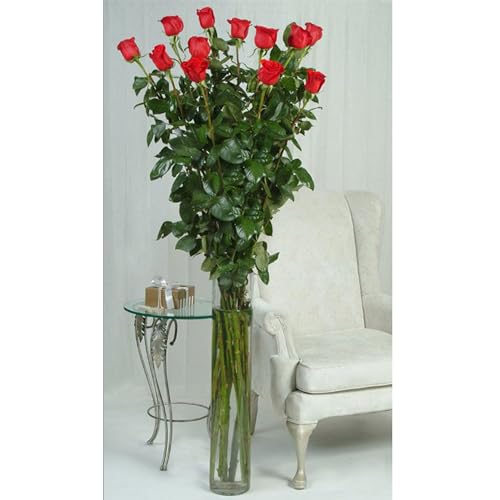 WGVI Quality Thick Weighted Tall Clear Cylinder Glass Vases, 4" W x 20" H, Flower Arrangement Floating Candle Holders Wedding Centerpieces Event Floral Container Tabletop Display Décor, 1 Piece - size: 4"x20"H