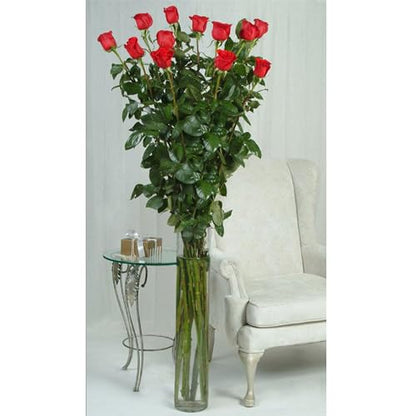 WGVI Quality Thick Weighted Tall Clear Cylinder Glass Vases, 4" W x 20" H, Flower Arrangement Floating Candle Holders Wedding Centerpieces Event Floral Container Tabletop Display Décor, 1 Piece - size: 4"x20"H
