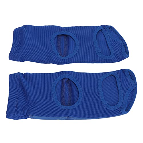 YUYTE Foot Guards Karate 2pcs Unisex Boxing Foot Protector, PU Leather Soft Sparring Guard, Blue Gear for Men and Women - size: Small