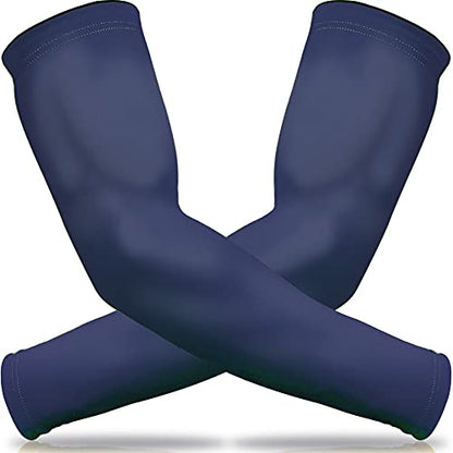 beister UV 및 자외선 차단 암 슬리브, 남성 및 여성용, UPF 50+, 쿨링 스포츠 압박 암 슬리브 - color: 블루., size: Large