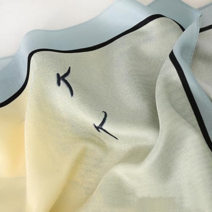XL 43 Inch Extra Large Square Scarf Fashion Scarves Silk Feeling Hair Scarf Wrapping Scarfs Night Sleeping Headscarf - color: Ba104