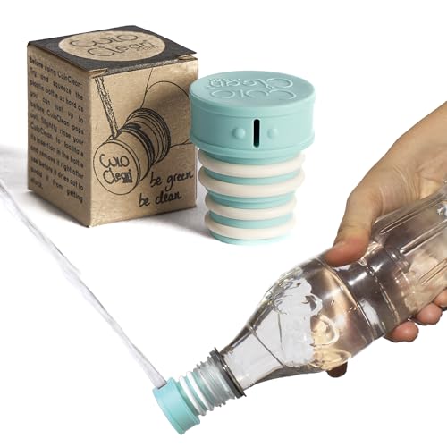 CuloClean Portable Bidet for Toilet, Travel, or Camping. Compatible with Any Plastic Bottle. Discreet, Sanitary or Travel Shower, Attachable Stopper, Backcountry Bidet Nozzle (1pcs Aquamarine) - color: 1pcs Aquamarine