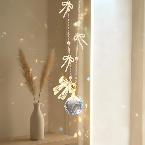 Bow Car Mirror Hanging Accessories - Gold Cute Coquettee Cars Charm - style: Bow