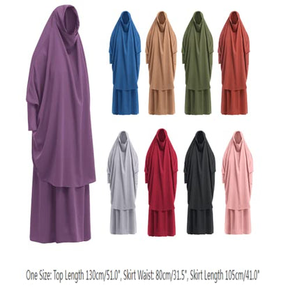 Women's Muslim Prayer Dress Hijab Scarf Eid Prayer Jilbab Khimar Niqab Burka Abaya Maxi Islamic Arabian Modest Cardi Robe - color: Pink