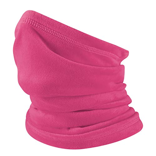 Polar Fleece Neck Warmer - Windproof Winter Neck Gaiter Cold Weather Face Mask For Men Women - 1 Pack - color: 1 Pack Rose Red