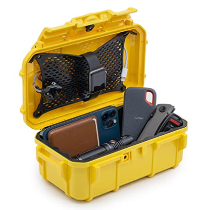 Evergreen 57 Waterproof Dry Box Protective Case - Travel Safe/Mil Spec/USA Made - for Cameras, Phones, Ammo Can, Camping, Hiking, Boating, Water Sports, Knives, & Survival (Yellow) - color: Yellow