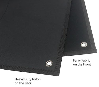 Tactical Patch Display Panel Holder Board for Military Army Combat Morale Uniform Hook and Loop Emblems, 43 Inches x 27.5 Inches (Large), with 1 Flag Patch Included - color: Black, Large
