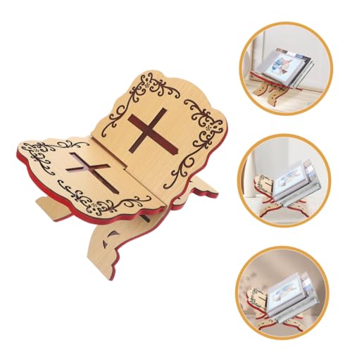 SHOWERORO Quran Holder Stand Hand-Carved Book Stand for Reading Elegant Islamic Decoration Multi-Functional Wood Book Storage for Quran and Other Texts
