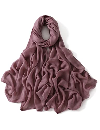Txameru Women's Viscose Cotton Hijab Scarf - color: Mauve