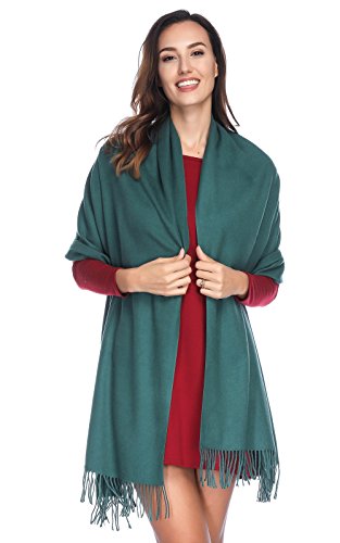 Pashmina Shawl Wraps Scarves Evening Dresses Wedding Bridesmaid for Women - color: Green