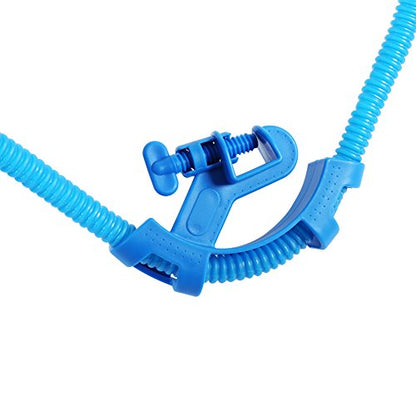 Fish Tank Aquarium Hose Holder, Plastic Filter Pipe Clip, Blue 5 Pcs - Durable Material, Stable Grip, Easy Mounting for Aquarium Cleaning