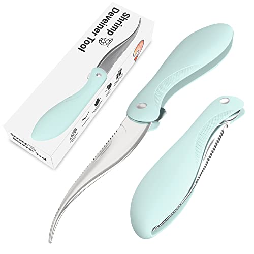 Luvan Shrimp Deveining Tool,Shrimp Deveiner with Sharp Stainless Steel Blade and Non-slip Handle,Shrimp Peeling Tool,Essential Tool for Home Kitchen (1 piece)