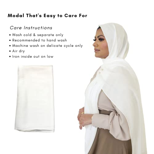 Modal Hijab for Women | Headscarf - color: Pearl Modal - Plain Hijab