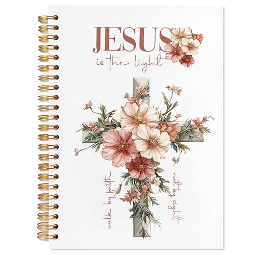 YTRGI Christian Journaling Notebook, Jesus Journal Bible Notebooks for Note Taking, Notebook for Bible Notes, Prayer Journal for Woman, Scripture Spiral Notebook 5.5x8.3 Inch - color: Jesus is